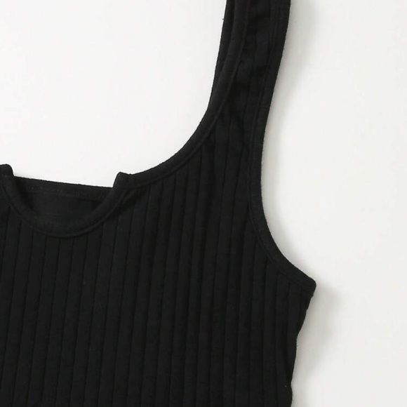 Teen Girls Rib Knit Tank Top & Tropical Print Shorts Set - Picture 4 of 7